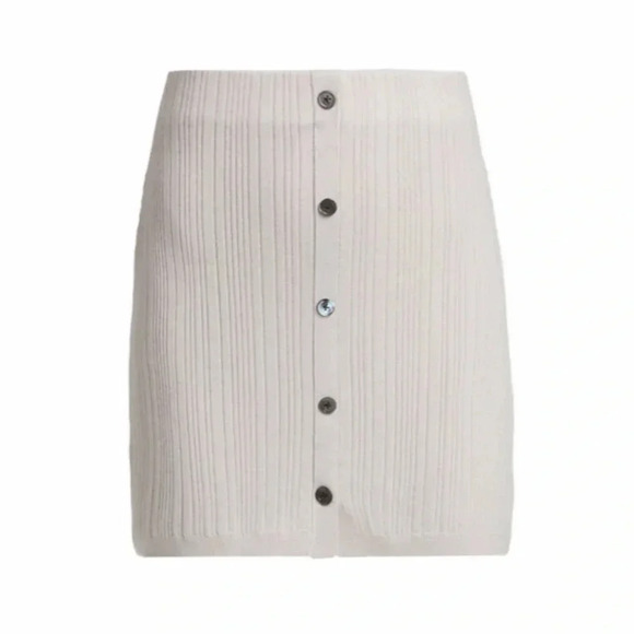 ATM Merino Wool Button Mini Skirt size medium NWT - Picture 2 of 8